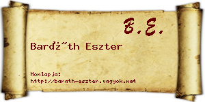 Baráth Eszter névjegykártya